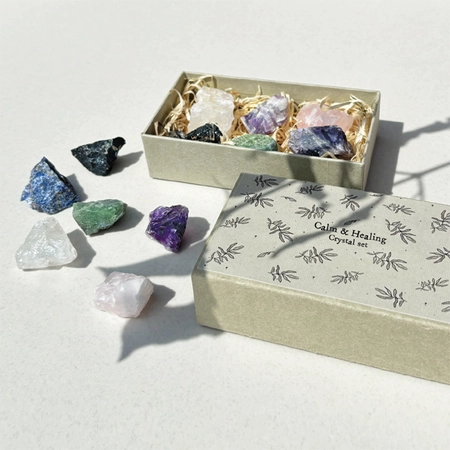 980.1  Lg matchbox crystal set-Calm &amp; healing - image 2