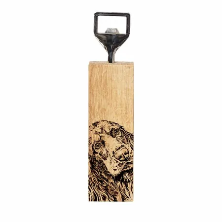 Etched Cocker Bottle Opener
