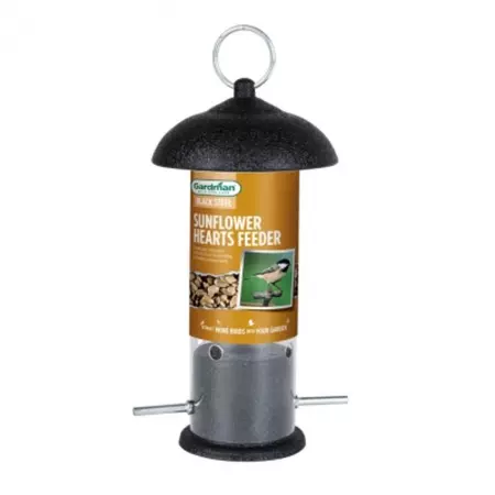 G/M Black Steel Sunflower Heart Feeder