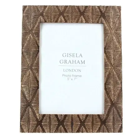 Bronze Diamond Resin Picture Frame, 5x7,  (LxWxD) 23x18x2cm