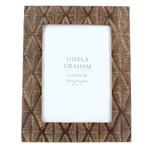 Bronze Diamond Resin Picture Frame, 5x7,  (LxWxD) 23x18x2cm