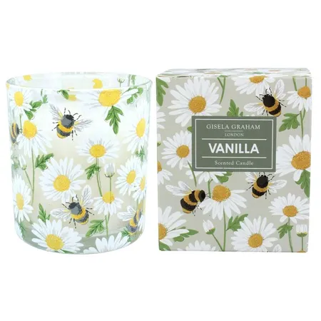 Gisela Graham Daisy/Bee Boxed Candle Pot, Lge, 9x8x8cm