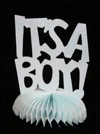 'Its a Boy' Blue Glitter Paper Orn - 25cm