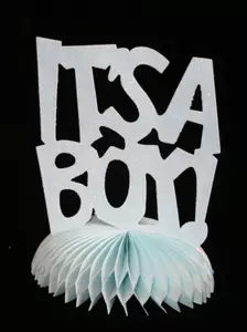 'Its a Boy' Blue Glitter Paper Orn - 25cm