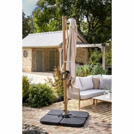 Hartman Aegean Folie Cantilever Parasol 2.5M Square - Dove - image 2