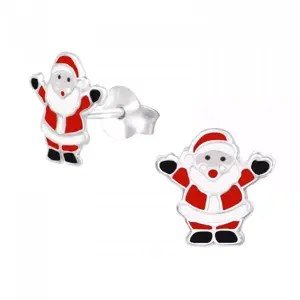 HT Sterling Silver Studs Father xmas