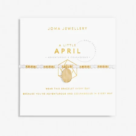 A Little 'Birthstone' April Gold Stretch Bracelet 17.5cm - image 1