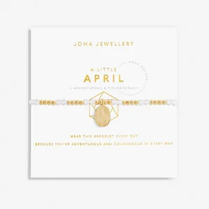 A Little 'Birthstone' April Gold Stretch Bracelet 17.5cm - image 1