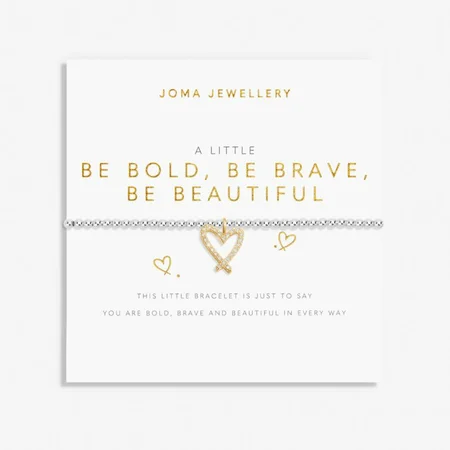 A Little 'Be Bold' Silver & Gold Plated Stretch Bracelet 17.5cm - image 1