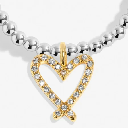 A Little 'Be Bold' Silver & Gold Plated Stretch Bracelet 17.5cm - image 2
