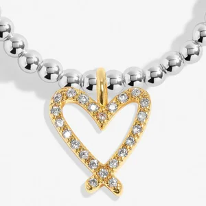 A Little 'Be Bold' Silver & Gold Plated Stretch Bracelet 17.5cm - image 2
