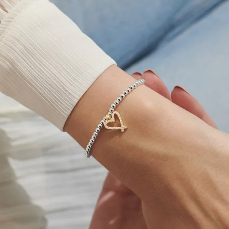 A Little 'Be Bold' Silver & Gold Plated Stretch Bracelet 17.5cm - image 3
