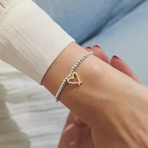 A Little 'Be Bold' Silver & Gold Plated Stretch Bracelet 17.5cm - image 3
