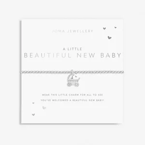 A LITTLE | BEAUTIFUL NEW BABY | Silver | Bracelet | 17.5cm stretch