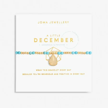A Little 'Birthstone' December Gold Stretch Bracelet 17.5cm - image 1
