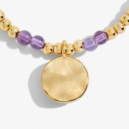 A Little 'Birthstone' February Gold Stretch Bracelet 17.5cm - image 2