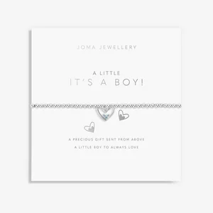 A LITTLE | IT'S A BOY! | Silver | Bracelet | 17.5cm stretch - image 1