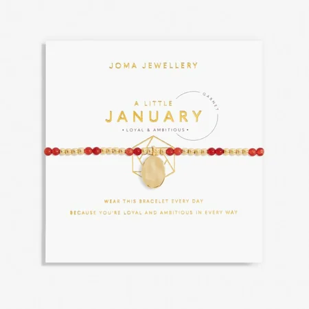 A Little 'Birthstone' January Gold Stretch Bracelet 17.5cm - image 1