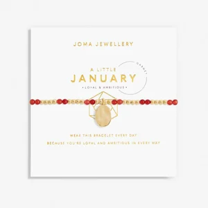 A Little 'Birthstone' January Gold Stretch Bracelet 17.5cm - image 1