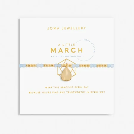 A Little 'Birthstone' March Gold Stretch Bracelet 17.5cm - image 1