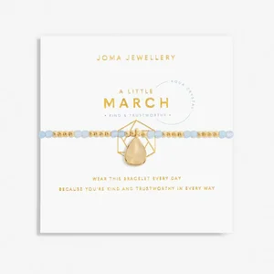 A Little 'Birthstone' March Gold Stretch Bracelet 17.5cm - image 1