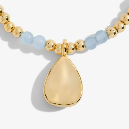 A Little 'Birthstone' March Gold Stretch Bracelet 17.5cm - image 2