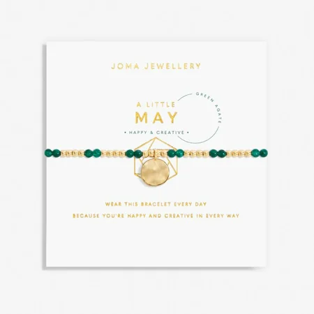 A Little 'Birthstone' May Gold Stretch Bracelet 17.5cm - image 1