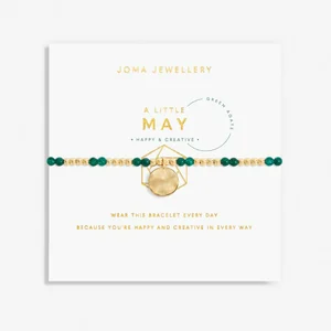 A Little 'Birthstone' May Gold Stretch Bracelet 17.5cm - image 1