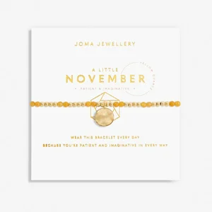 A Little 'Birthstone' November Gold Stretch Bracelet 17.5cm - image 1