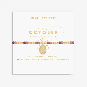 A Little 'Birthstone' October Gold Stretch Bracelet 17.5cm - image 1