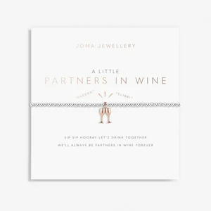 A Little - Partners In Wine - Silver/Rose Gold- 17.5cm stretch