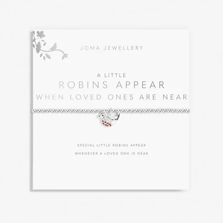 A LITTLE | ROBINS APPEAR WHEN LOVED ONES ARE NEAR | Silver | Bracelet - image 1