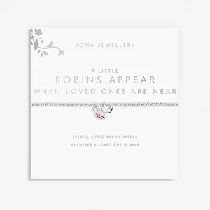 A LITTLE | ROBINS APPEAR WHEN LOVED ONES ARE NEAR | Silver | Bracelet - image 1