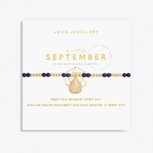 A Little 'Birthstone' September Gold Stretch Bracelet 17.5cm