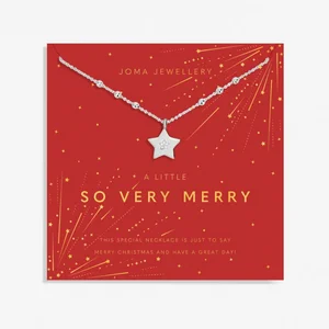 CHRISTMAS A LITTLE NECKLACE SO VERY MERRY Silver Plated Necklace 46cm + 5cm extender - image 1