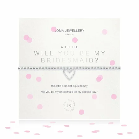 A LITTLE | WILL YOU BE MY BRIDESMAID | Silver | Bracelet | 17.5cm stretch