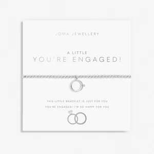 A Little 'You're Engaged!' Silver Plated Stretch Bracelet 17.5cm - image 1