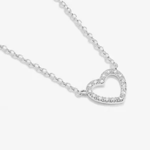 NECKLACE CHRISTMAS CRACKER WITH LOVE Silver Plated 46cm + 5cm extender - image 2