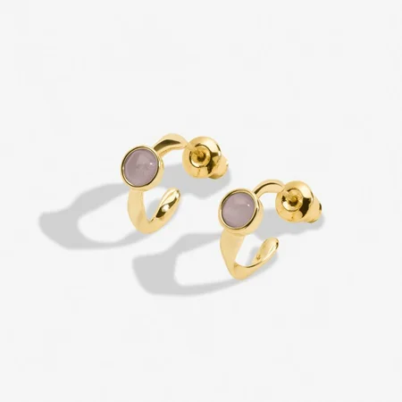 Joma 'Birthstone' Gold Plated Hoop Earrings - July - image 2