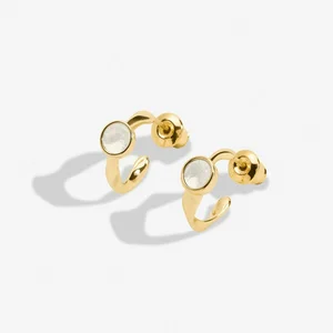Joma 'Birthstone' Gold Plated Hoop Earrings - June - image 2