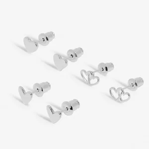 LIFE'S A CHARM LOVE Silver Plated 3 Pairs of Earrings - image 2