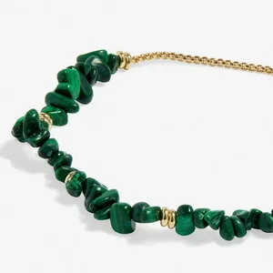 Manifestones ' Malachite' Gold Plated Adjustable Bracelet 24.5cm - image 2