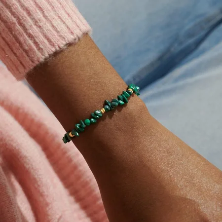 Manifestones ' Malachite' Gold Plated Adjustable Bracelet 24.5cm - image 3