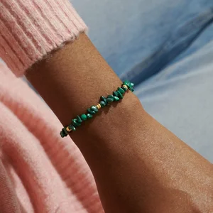 Manifestones ' Malachite' Gold Plated Adjustable Bracelet 24.5cm - image 3