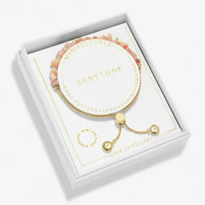 Manifestones ' Sunstone' Gold Plated Adjustable Bracelet 24.5cm - image 1