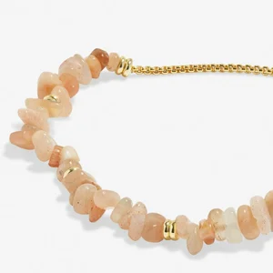 Manifestones ' Sunstone' Gold Plated Adjustable Bracelet 24.5cm - image 2