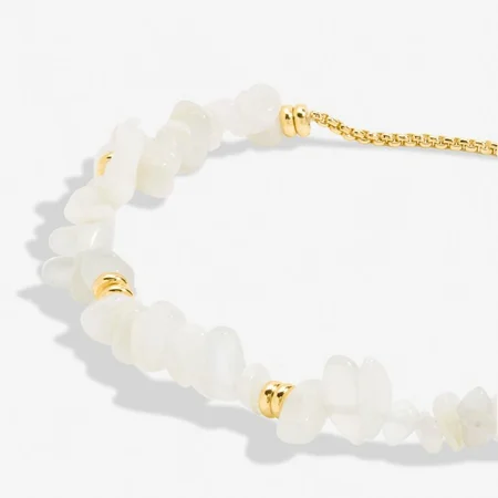 MANIFESTONES | WHITE JADE | Gold Plated | Bracelet | 24.5cm adjustable - image 2