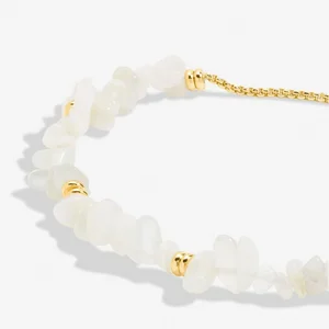 MANIFESTONES | WHITE JADE | Gold Plated | Bracelet | 24.5cm adjustable - image 2