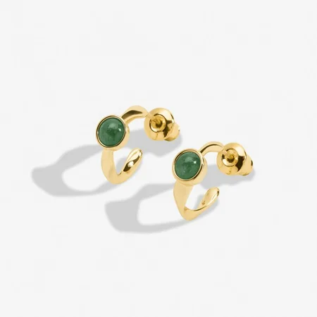 Joma 'Birthstone' Gold Plated Hoop Earrings - May - image 2