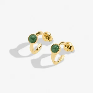 Joma 'Birthstone' Gold Plated Hoop Earrings - May - image 2